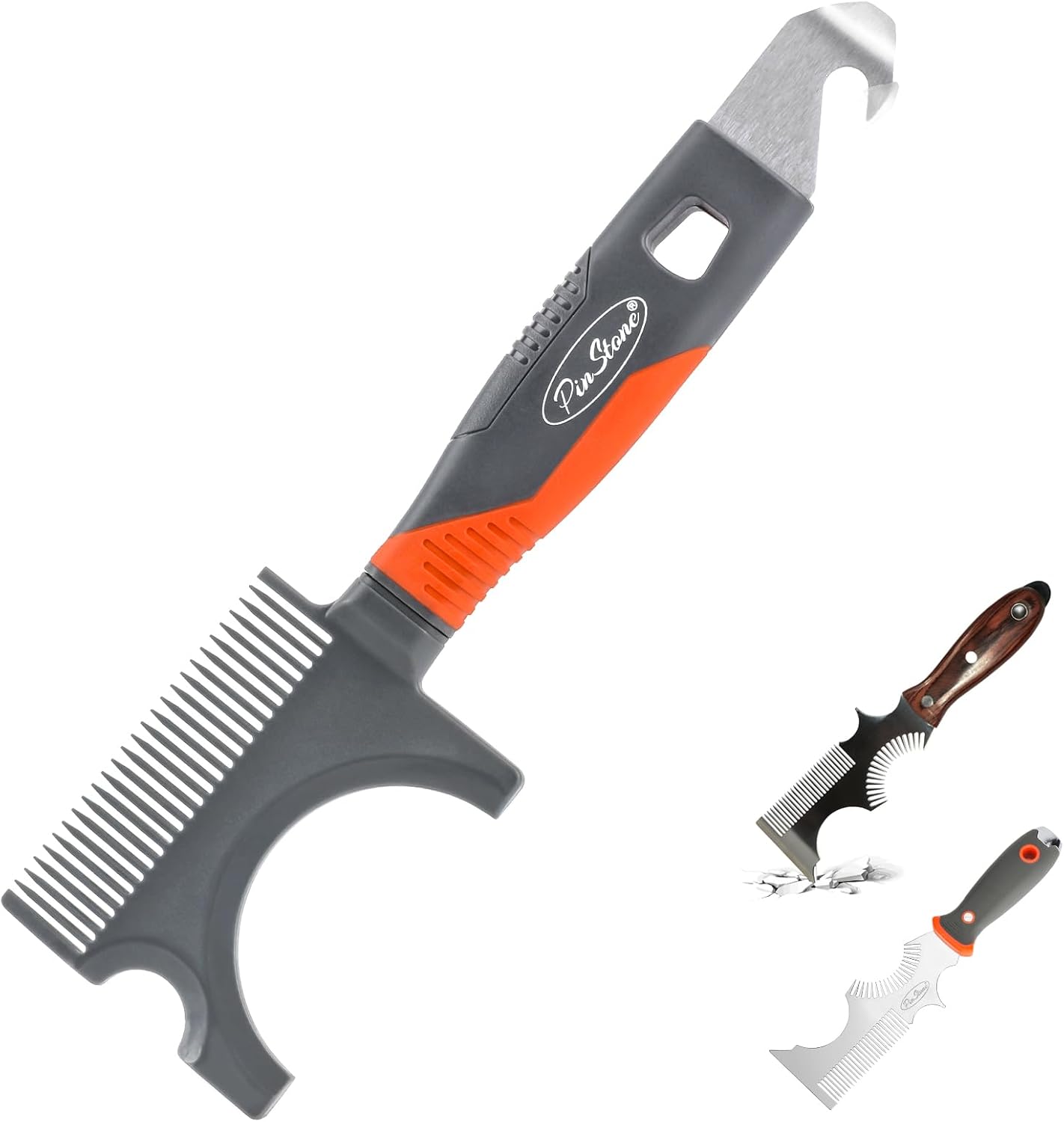 4-in-1 Paint Brush Comb and Paint Roller Cleaner Tool | with Metal Can Opener, Sturdy Plastic Painters Tool, Ideal for Small, Medium, Large Paintbrush & Roller Cleaning Washing