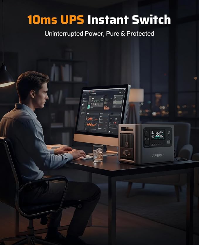 AFERIY P210 Portable Power Station 2400W, 2048Wh LiFePO4 Battery Generator - Image 6