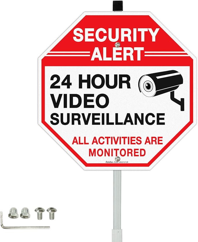 Faittoo Security Sign Video Surveillance Sign by Faittoo