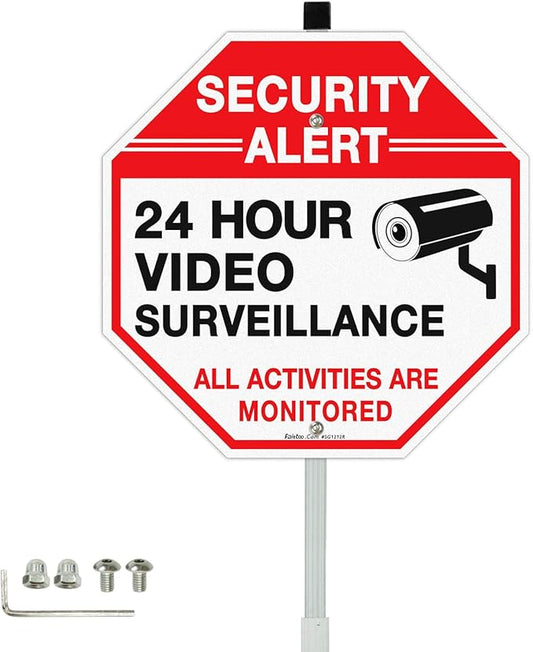 Faittoo Security Sign Video Surveillance Sign by Faittoo