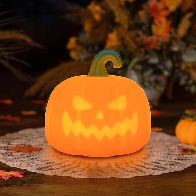 LEDHOLYT Night Light for Kids, Cute Silicone Nursery Pumpkin Lamp for Baby and by LEDHOLYT