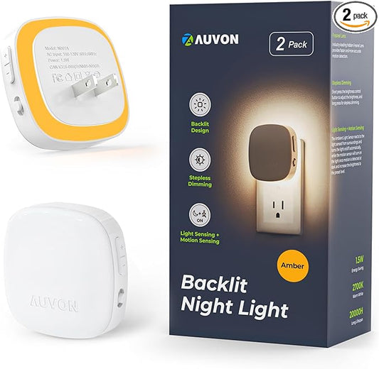 AUVON Plug-in LED Backlit Night Light by AUVON