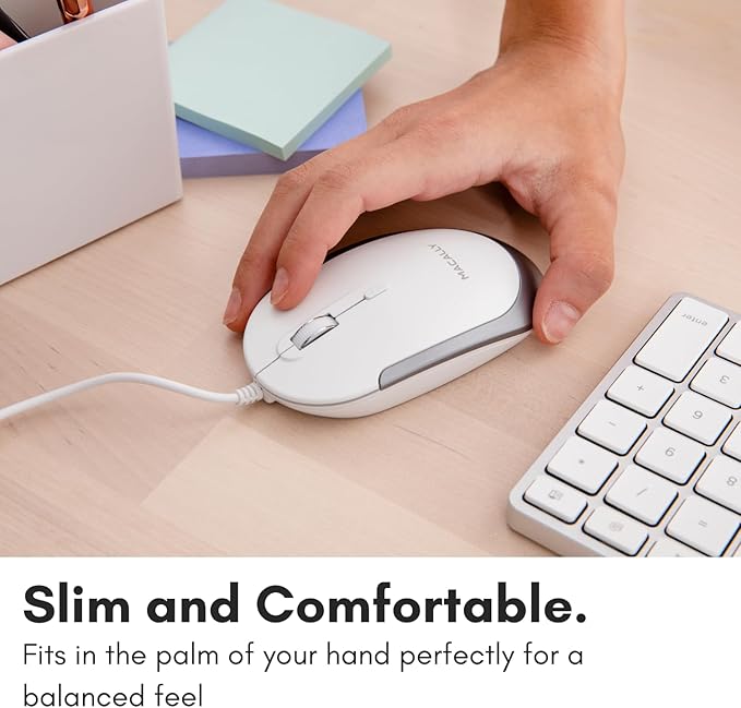 Macally Silent Wired Mouse - Image 5