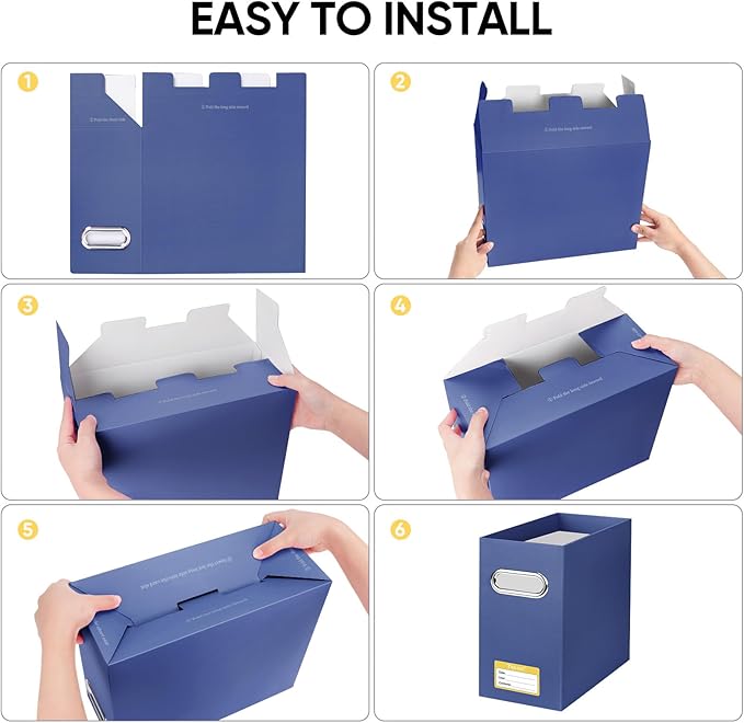 BALEINE File Organizer Box, Cardboard File Folder Organizer - Image 6
