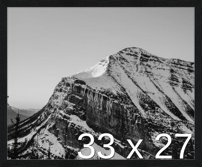 Frame It Easy 33 x 27 Black Grain Wood Frame by FrameItEasy