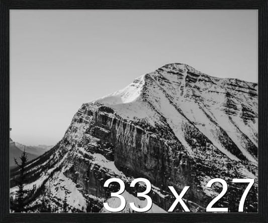 Frame It Easy 33 x 27 Black Grain Wood Frame by FrameItEasy