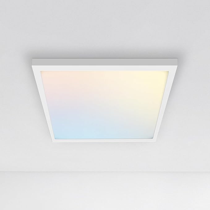 ASD LED 12" Square Flush Mount Ceiling Light Fixture, Low Profile Surface by ASDLightingCorporation