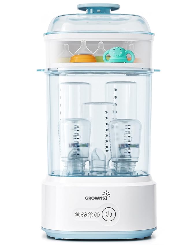 Bottle Sterilizer and Dryer, Compact Electric Steam Baby Bottle Sterilizer by GROWNSY