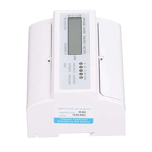 Energy Meter 3 Phase Electricity Usage Monitor LCD Display DIN Rail Mounting - Image 4