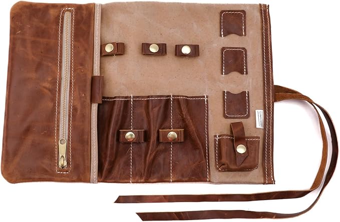 Tech Roll Organizer, Travel Tech Organizer, Cord Organizer, Jewelry Case by LifetimeLeatherCo