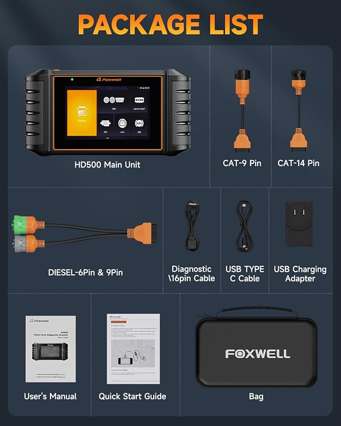 FOXWELL HD500 Heavy Duty Truck Scanner - Image 7