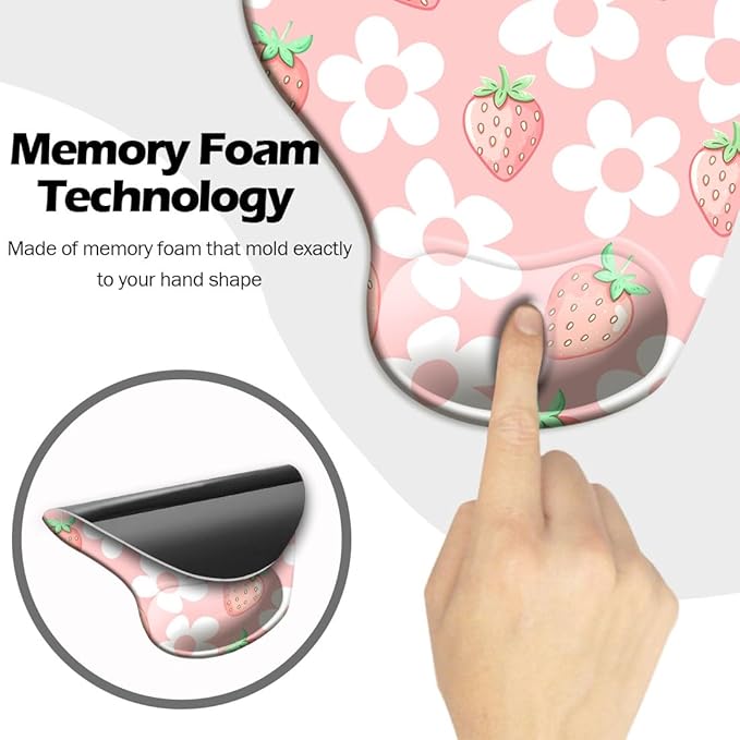 Ergonomic Mouse Pad with Wrist Support, Mouse Pad with Wrist Rest and Coaster - Image 4