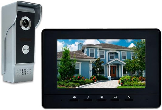 AMOCAM Wired Video Intercom System, 7 Inches Video Doorbell Door Phone System by AMOCAM