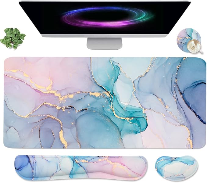4-in-1 Large Gaming Mouse Pad, Keyboard Wrist Rest Pad & Wrist Support Mousepad by WBWEIRDBEAST