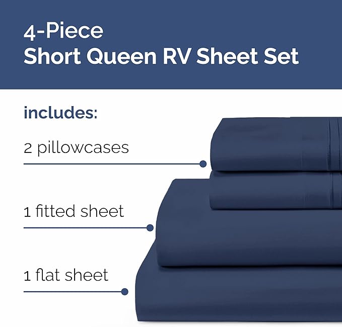 RV Short Queen Sheet Set 60 X 75 - Image 2