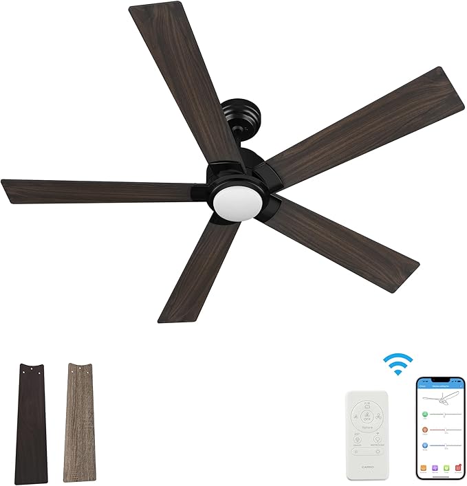 SMAAIR Smart Ceiling Fan with Light, 56inch Indoor and Outdoor ceiling fan with by SMAAIR