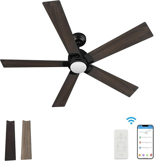 SMAAIR Smart Ceiling Fan with Light, 56inch Indoor and Outdoor ceiling fan with by SMAAIR