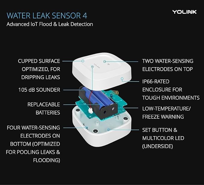 YoLink Smart Home Starter Kit: SpeakerHub & Water Leak Sensor 4 - Image 3