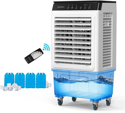 ROVSUN 2300CFM Portable Air Cooler, 7.9Gal/30L Evaporative Swamp Cooler by ROVSUN