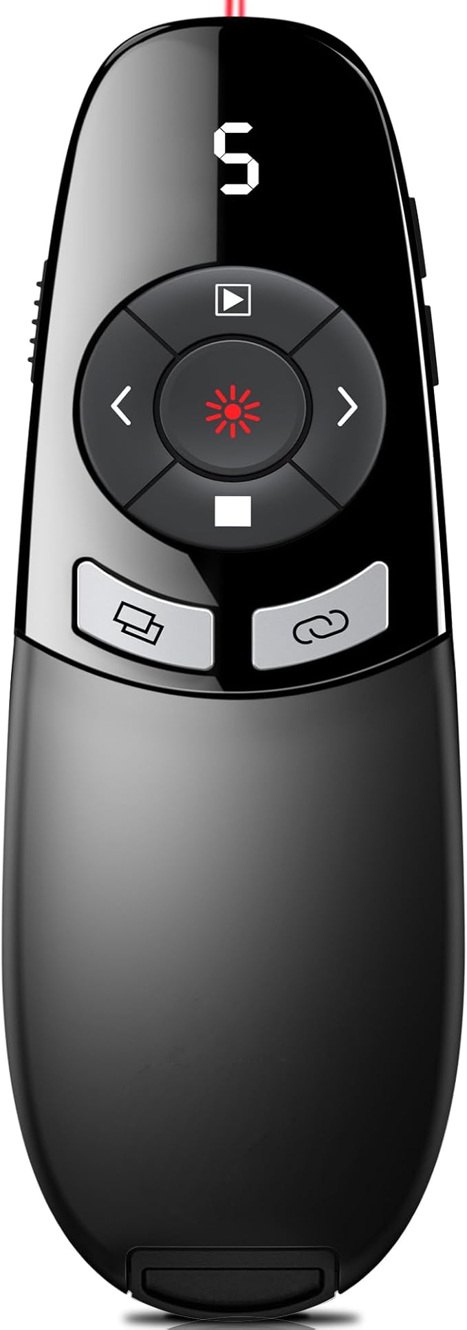 Wireless Presenter USB C Presentation Clicker Remote w Laser Pointer, Long by HEYLACOOLX