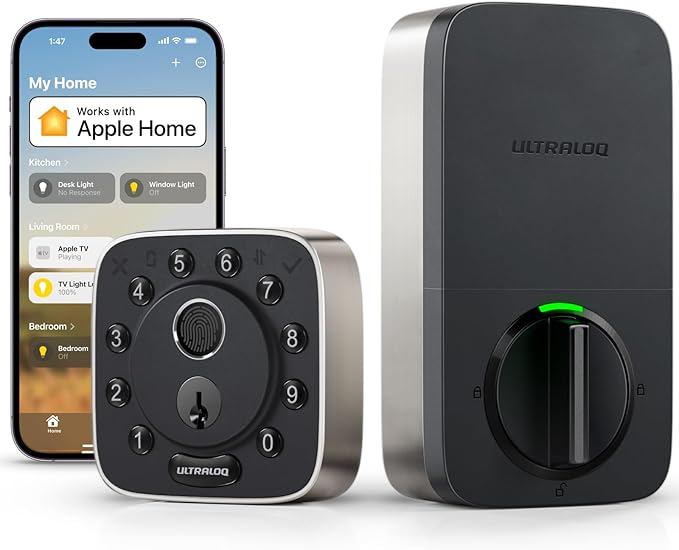 ULTRALOQ Bolt Fingerprint WiFi Smart Lock, Works by ULTRALOQOfficialStore