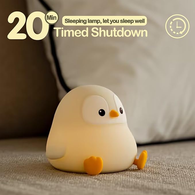 ATSUI Penguin Night Light, LED Squishy Novelty Animal Night Lamp, Food Grade - Image 4