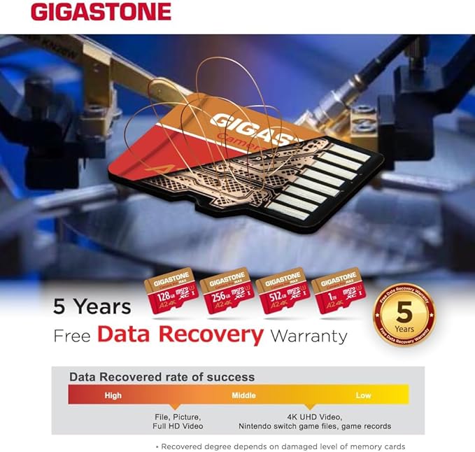 【5-Years Data Recovery】 GIGASTONE 256GB Micro SD Card - Image 8