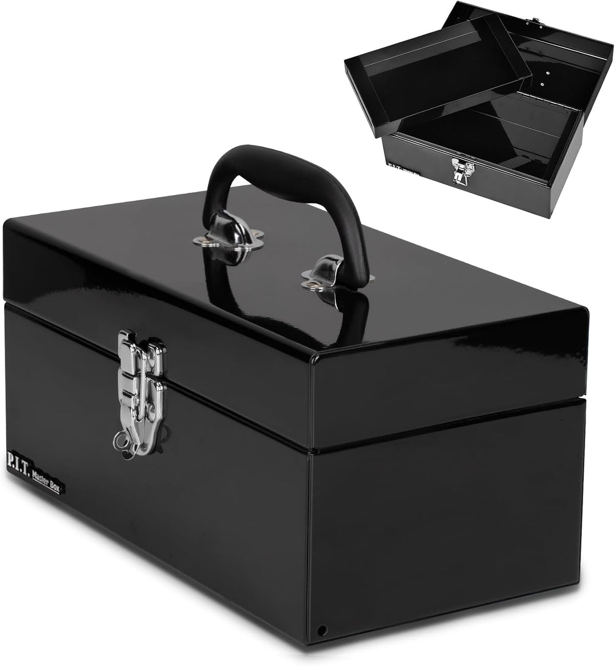 p.i.t. metal tool box 12 inch,portable small toolbox, main product view