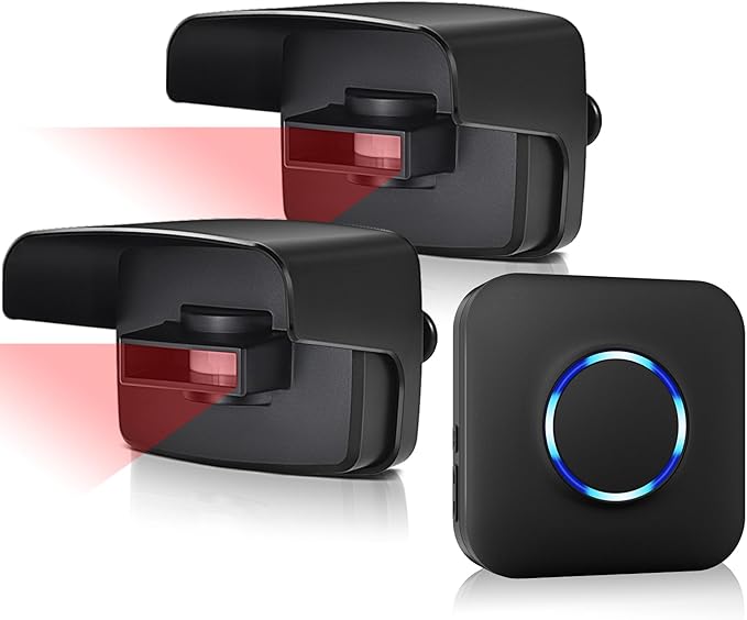 Wireless Driveway Alarm, Outdoor Weatherproof Motion Sensor & Detector by BISTEE