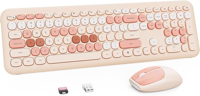 Nowlike Wireless Keyboard and Mouse Combo, Retro Typewriter Keyboard by Unknown