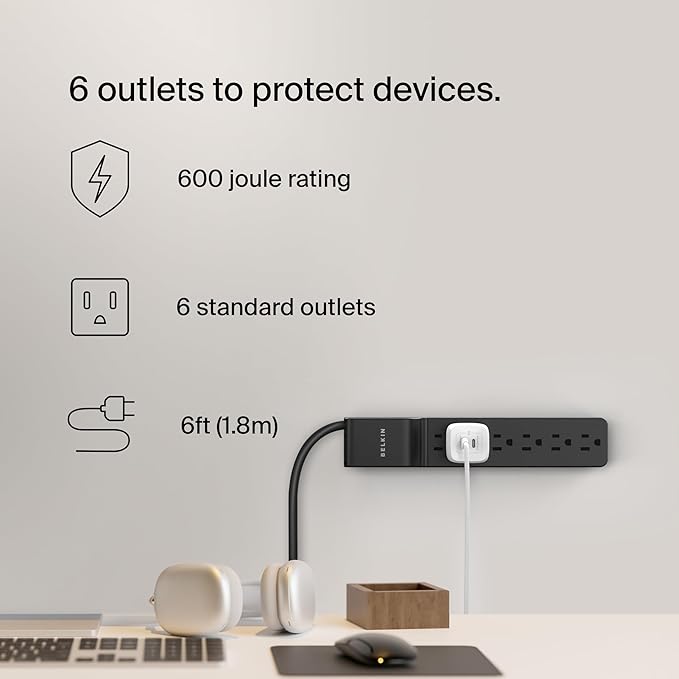 Belkin Surge Protector Power Strip - Image 2