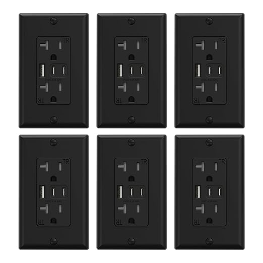 ELEGRP USB Outlets, 20 Amp Wall Outlet by ELEGRP%7CELEGROUP