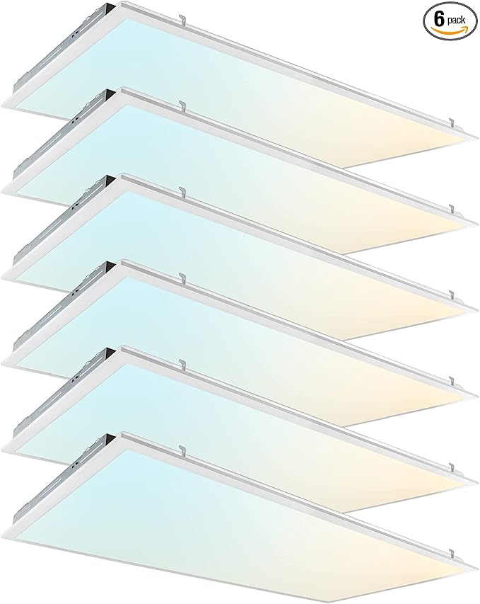 2x4 FT LED Light Flat Panel, 5 CCT 3K | 3.5k | 4K | 5K | 6.5K, Dimmable by LEDENERGYPLUS
