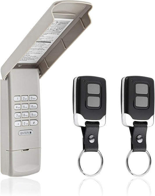 Garage Door Opener Keypad with 2 Garage Door Opener Remote by DDcafor