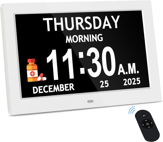 10.1'' Extra Large Digital Clock, 1280*800p HD Display, Dementia Clock