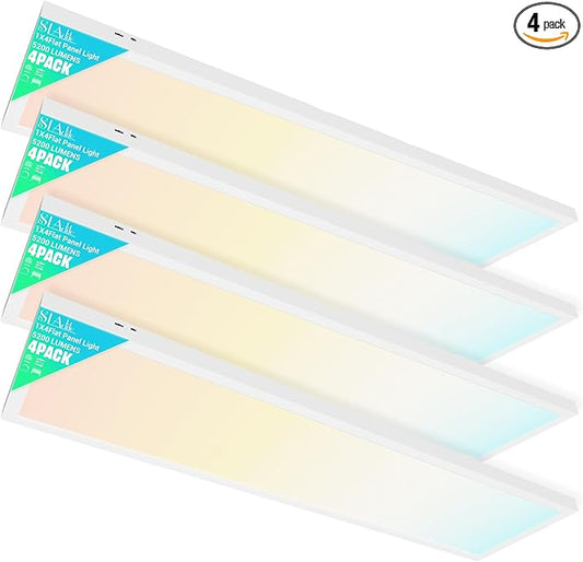 1x4 Led Flat Panel Light, 24W/30W/40W, 5200LM Smooth Triac Dimming 5CCT by WelcometoSLAcliteBrand