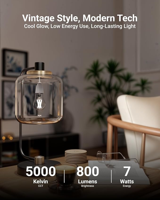 Sunco 20 Pack A15 Light Bulb LED, Edison Style Bulb, Dimmable Vintage Filament - Image 2