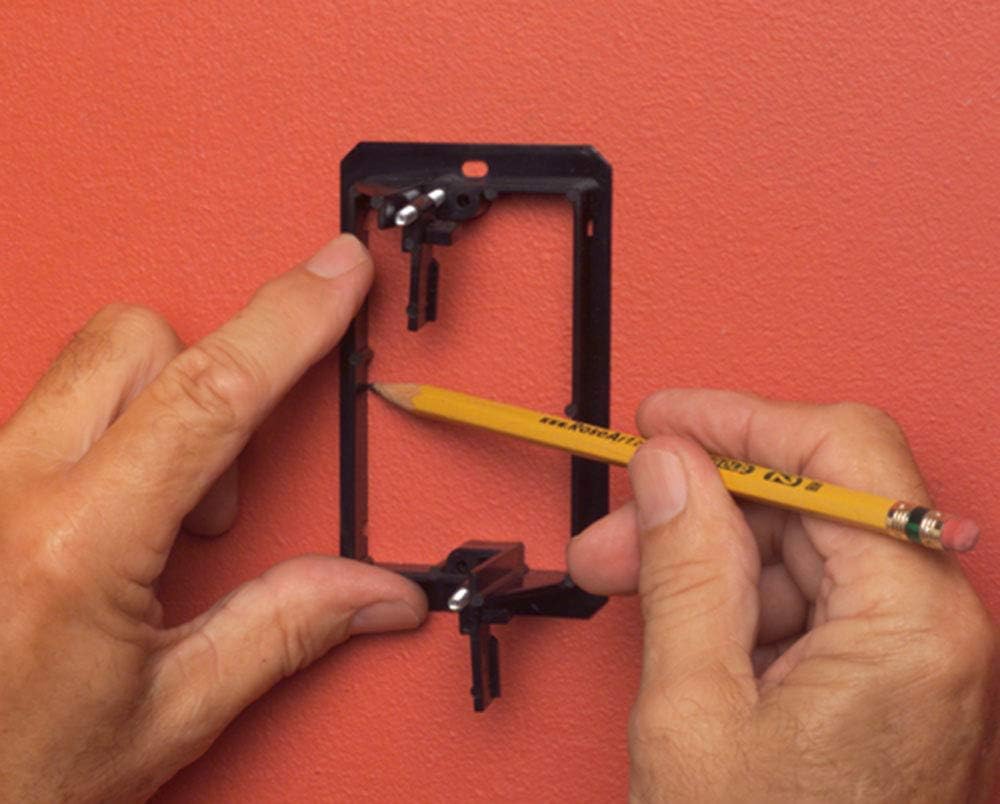 iMBAPrice LV1-2PK Single Gang (1-Gang) Low Voltage Mounting Bracket - Black (Pack of 2)