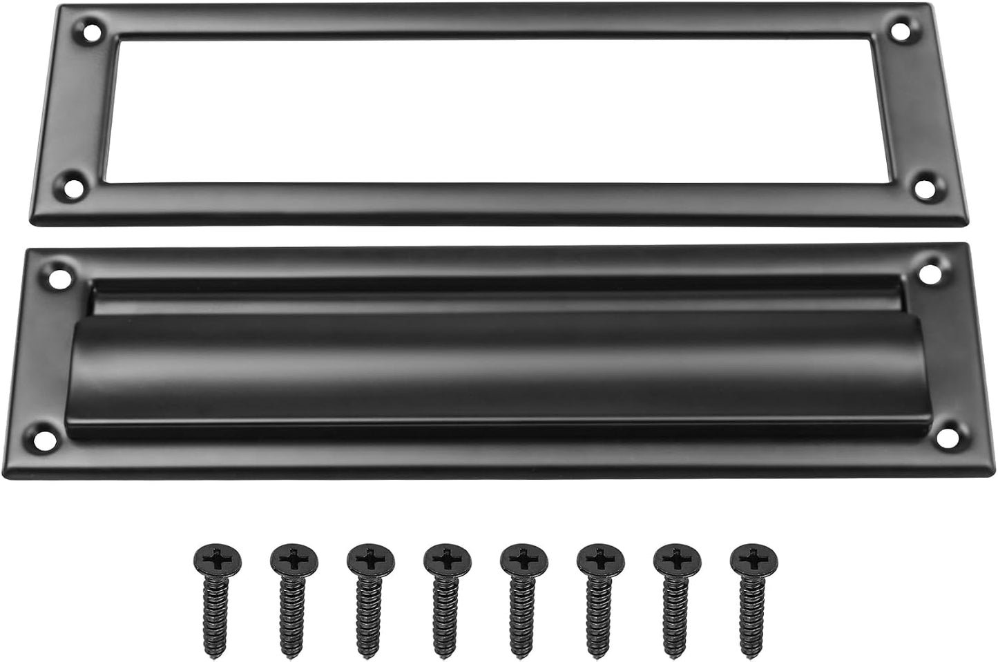 1 Pack Mail Slot, 13 inch, Well Made Stainless Steel Door Mail Slots for Front Door, Matte Black