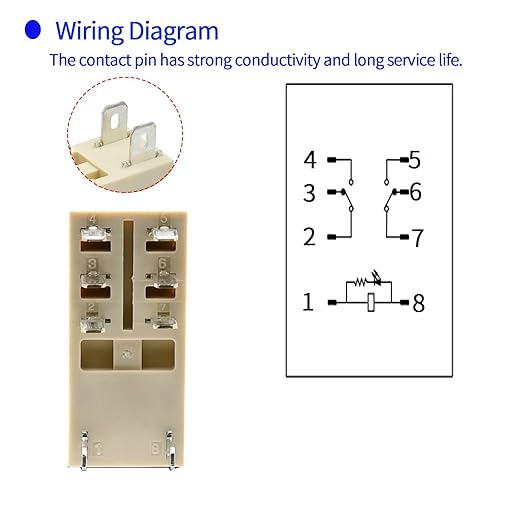 UL Listed 12Pcs 8Amp Mini Relay Switch DPDT - Image 5