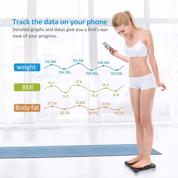 FITINDEX Scale with BMI, Body Fat, Muscle Mass, Smart Scale - Image 4