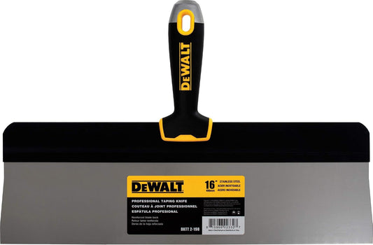 DEWALT 16" Big Back Taping Knife | Stainless Steel w/Soft Grip Handle | DXTT-2-198