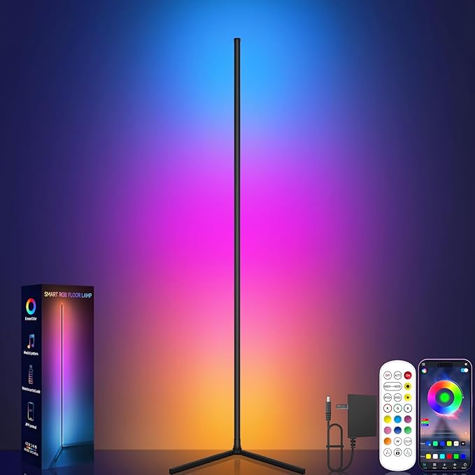 Tyute Corner Floor Lamp, RGB LED Corner Lamp by TYUTE