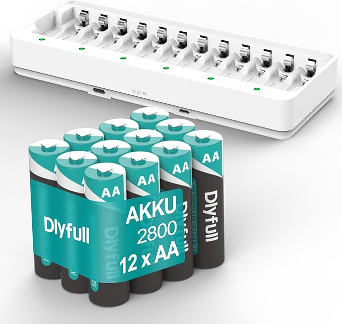 Dlyfull Rechargeable AA Batteries by Dlyfull