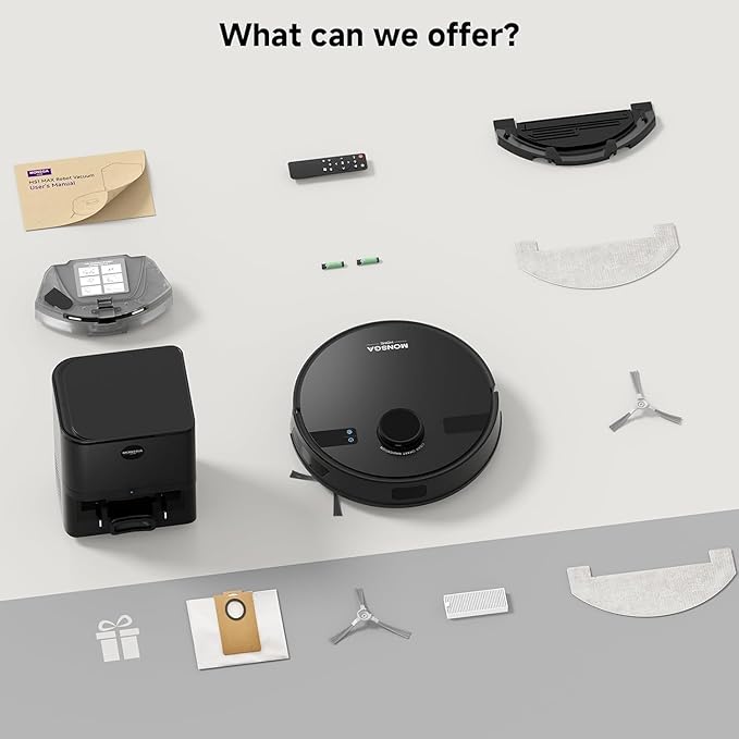 MONSGA Robot Vacuum and Mop Combo, 6000Pa Robotic Vacuum - Image 8