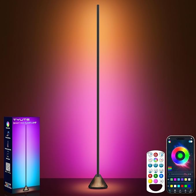Tyute Corner Floor Lamp, Smart RGB LED Corner Lamp by TYUTE