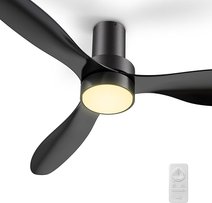 SMAAIR Ceiling Fan with Light and Remote Control 52 Inch, Flush Mount Ceiling by SMAAIR
