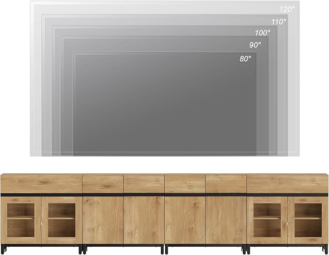 WAMPAT Modern TV Stand for TVs up to 120 inch, 4 in 1 TV Console - Image 4