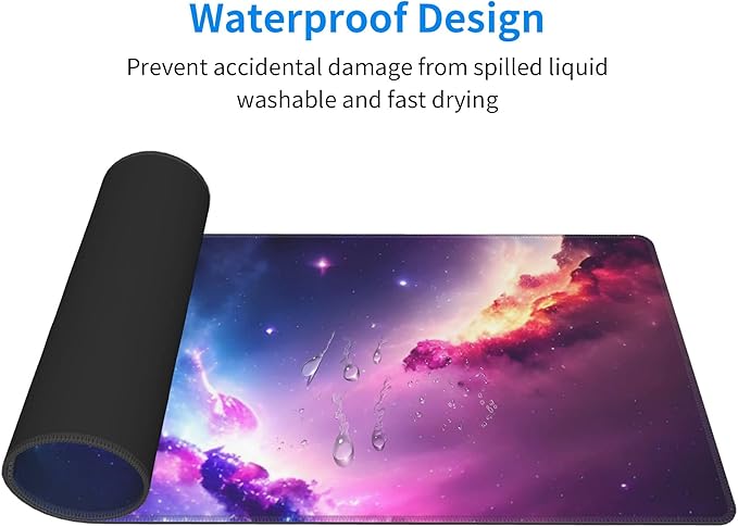 Colorful Night Sky Extended Big Mouse Pad Large, XL Gaming Mouse Pad Desk Pad - Image 4