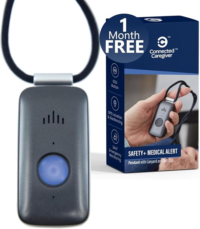 Safety+ 4G Medical Alert System: Fall Detection, GPS Location, 24/7 Monitoring by ConnectedCaregiver